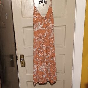 Floral Orange Summer Dress